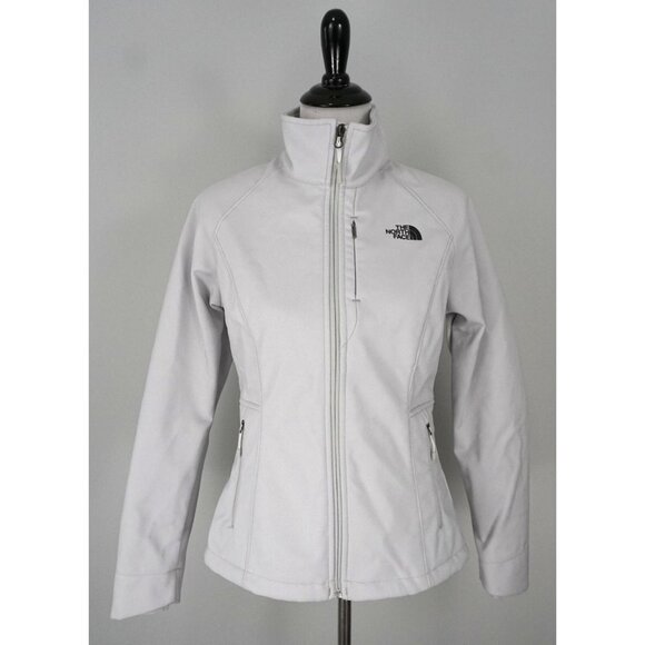 THE NORTH FACE Womens Apex Bionic 2 Gray White Windwall Jacket Coat Size Small - Picture 2 of 7
